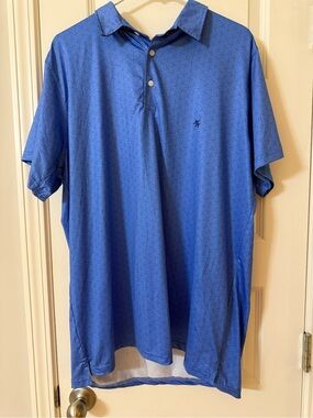 Chalktalk Sports Men's Classic Blue Short-Sleeve Polo with Hockey Print - XL